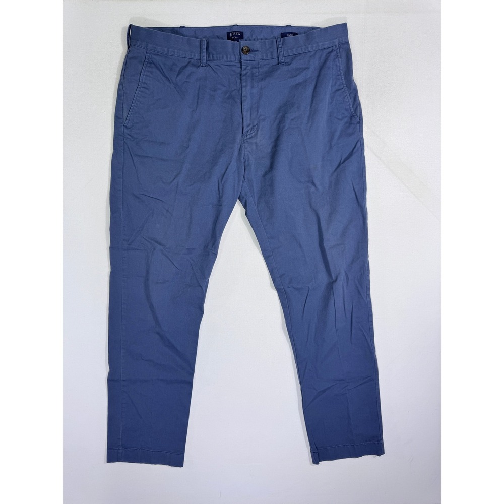 J.Crew Flex Slim Fit Chino Pants Blue Mens 36x32 (37x31) Stretch Minimalist City